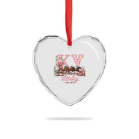 Horse Racing KY Derby Day Vibes Heart Crystal Glass Ornament This is My Derby Day Dress