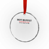 Hot Buffet Available All Day Crystal Glass Ornament Funny Cooking Food - Wonder Print Shop