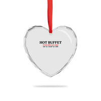 Hot Buffet Available All Day Heart Crystal Glass Ornament Funny Cooking Food - Wonder Print Shop