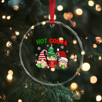 Hot Cocoa Gnomes Drink Hot Chocolate Watch Xmas Movies Crystal Glass Ornament TS09