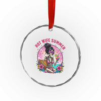 Hot Wife Summer Crystal Glass Ornament Funny Newlywed Skeleton