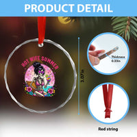 Hot Wife Summer Crystal Glass Ornament Funny Newlywed Skeleton