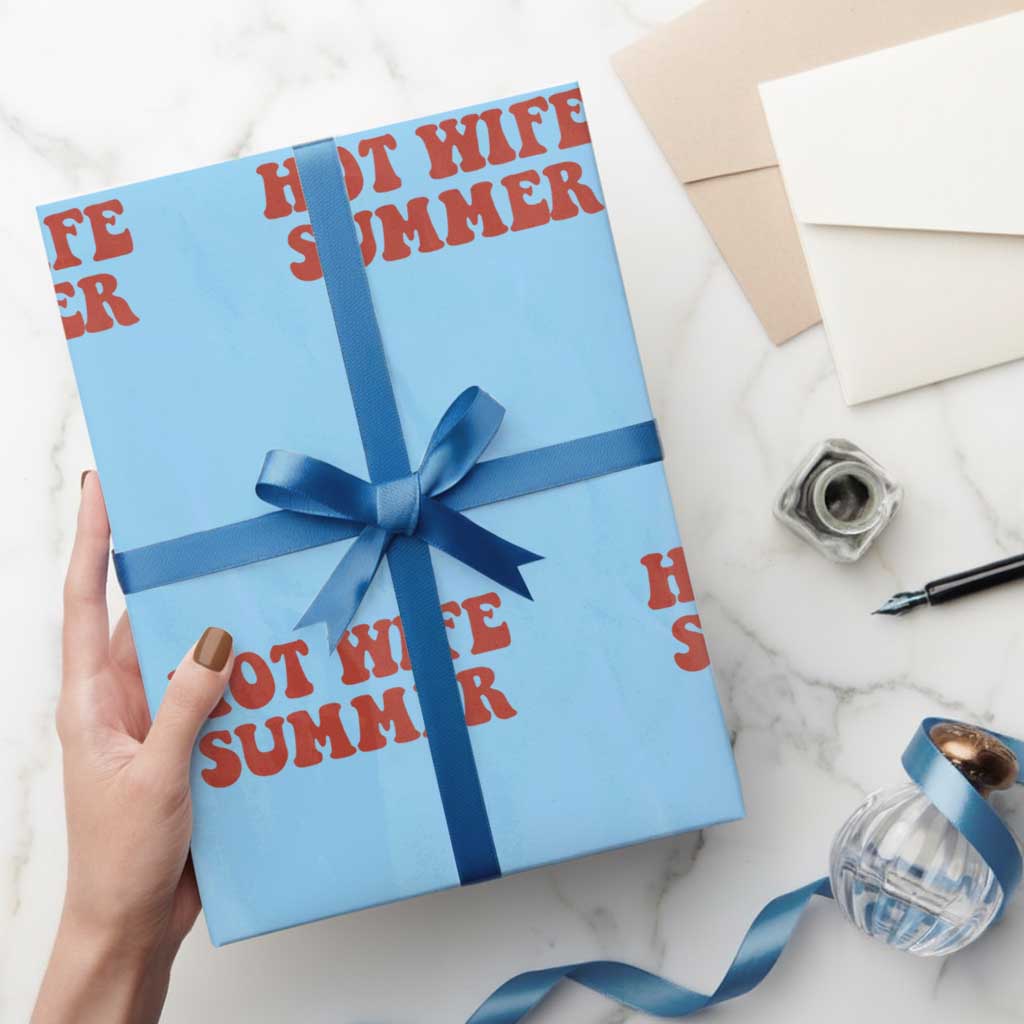 Hot Wife Summer Wrapping Paper Roll Funny Newlywed