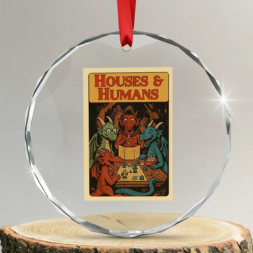 Houses and Humans Fantasy Tabletop Game Crystal Glass Ornament Retro RPG Dragons Board Game Roleplay Fans - Wonder Print Shop