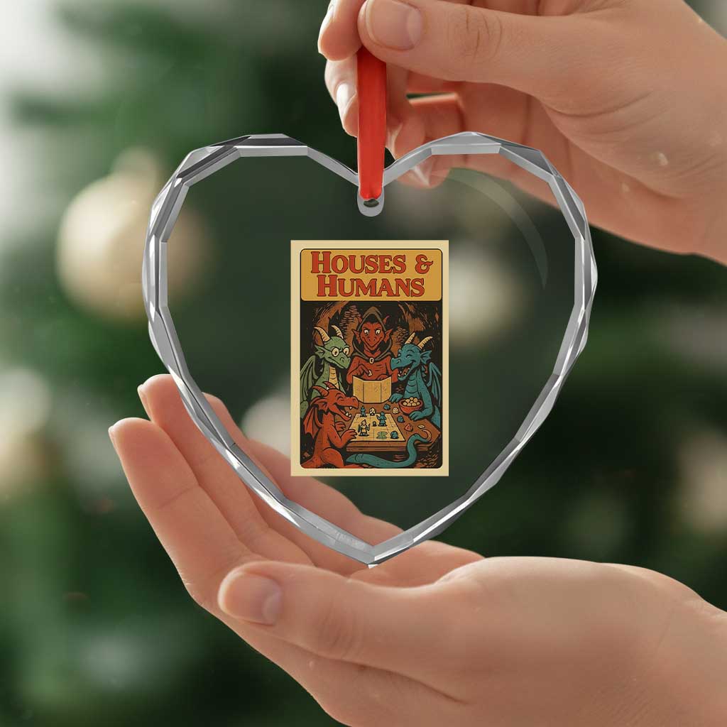 Houses and Humans Fantasy Tabletop Game Heart Crystal Glass Ornament Retro RPG Dragons Board Game Roleplay Fans - Wonder Print Shop