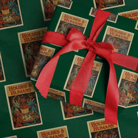 Houses and Humans Fantasy Tabletop Game Wrapping Paper Roll Retro RPG Dragons Board Game Roleplay Fans - Wonder Print Shop