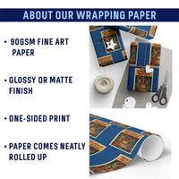 Houses and Humans Fantasy Tabletop Game Wrapping Paper Roll Retro RPG Dragons Board Game Roleplay Fans - Wonder Print Shop