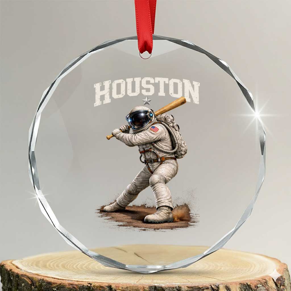 Houston Astronaut Baseball Player Crystal Glass Ornament Clutch City
