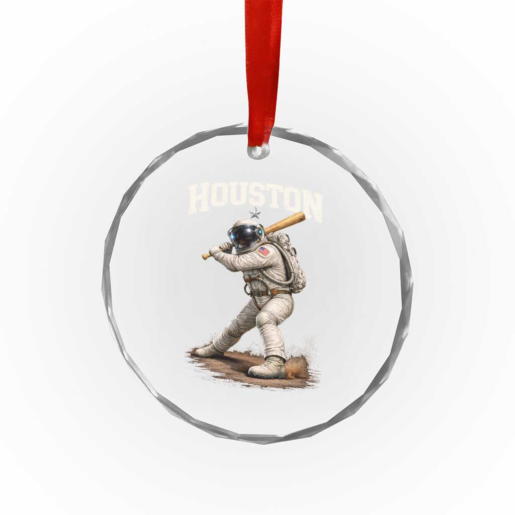Houston Astronaut Baseball Player Crystal Glass Ornament Clutch City
