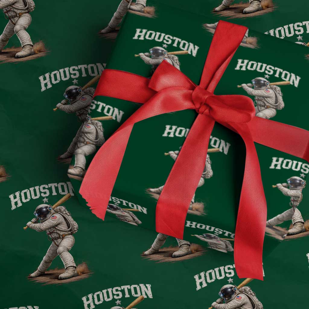 Houston Astronaut Baseball Player Wrapping Paper Roll Clutch City