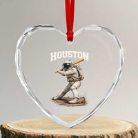 Houston Astronaut Baseball Player Heart Crystal Glass Ornament Clutch City