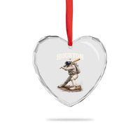 Houston Astronaut Baseball Player Heart Crystal Glass Ornament Clutch City