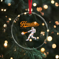 Houston Clutch City Crystal Glass Ornament Astronaut Baseball Player In Space