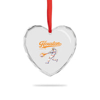 Houston Clutch City Heart Crystal Glass Ornament Astronaut Baseball Player In Space