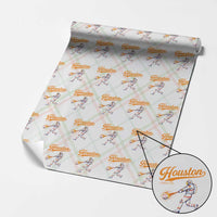 Houston Clutch City Wrapping Paper Roll Astronaut Baseball Player In Space