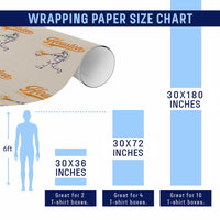 Houston Clutch City Wrapping Paper Roll Astronaut Baseball Player In Space