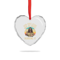 How Does Jesus Make His Coffee Hebrews It Heart Crystal Glass Ornament Funny Christian Coffee Lover Retro Sunset - Wonder Print Shop
