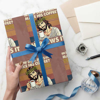 How Does Jesus Make His Coffee Hebrews It Wrapping Paper Roll Funny Christian Coffee Lover - Wonder Print Shop
