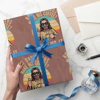How Does Jesus Make His Coffee Hebrews It Wrapping Paper Roll Funny Christian Coffee Lover Retro Sunset - Wonder Print Shop