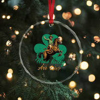 How Lucky Are We Crystal Glass Ornament Cowboy Western Irish St Patrick's Day