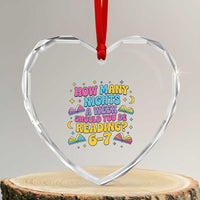 How Many Nights a Week Should You Be Reading 6 7 Heart Crystal Glass Ornament Funny Book Meme for Teachers Students - Wonder Print Shop