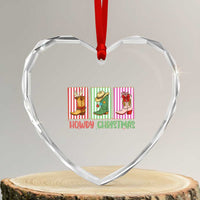 Howdy Christmas Cowboy Boots Western Pride Heart Crystal Glass Ornament - Wonder Print Shop