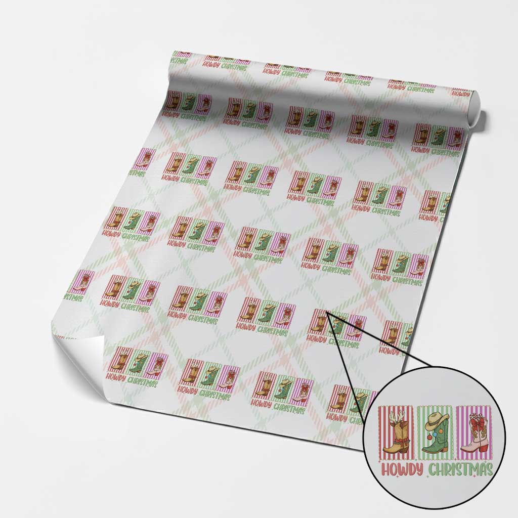 Howdy Christmas Cowboy Boots Western Pride Wrapping Paper Roll - Wonder Print Shop
