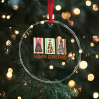 Howdy Christmas Crystal Glass Ornament Funny Western Xmas Tree Rodeo Fan Gift - Wonder Print Shop