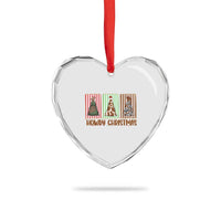 Howdy Christmas Heart Crystal Glass Ornament Funny Western Xmas Tree Rodeo Fan Gift - Wonder Print Shop