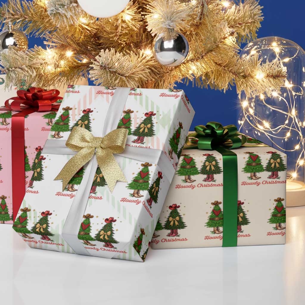Howdy Christmas Wrapping Paper Roll Cowboy Western Country Xmas - Wonder Print Shop