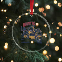 Howdy Go Lucky Crystal Glass Ornament Funny Cowboy St Patrick's Day