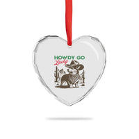 Howdy Go Lucky Heart Crystal Glass Ornament Funny Corgi St Patrick's Day
