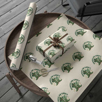 Howdy Go Lucky Wrapping Paper Roll Green Cowboy Boots St Patrick's Day