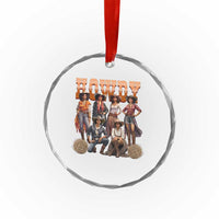 Howdy Melanin Cowgirl Crystal Glass Ornament Black History Western Rodeo Texas - Wonder Print Shop