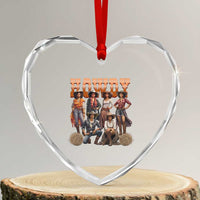 Howdy Melanin Cowgirl Heart Crystal Glass Ornament Black History Western Rodeo Texas - Wonder Print Shop