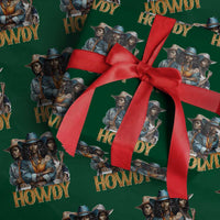 Howdy Melanin Cowgirl Wrapping Paper Roll Retro Western Rodeo African American Women Black History - Wonder Print Shop
