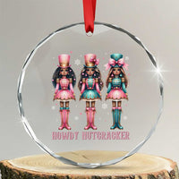 Howdy Nutcracker Cowgirl Christmas Western Country Crystal Glass Ornament - Wonder Print Shop