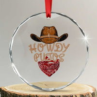 Howdy Putos Crystal Glass Ornament Funny Western Country Rodeo Southern Retro Cowboy - Wonder Print Shop