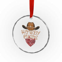 Howdy Putos Crystal Glass Ornament Funny Western Country Rodeo Southern Retro Cowboy - Wonder Print Shop