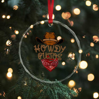 Howdy Putos Crystal Glass Ornament Funny Western Country Rodeo Southern Retro Cowboy - Wonder Print Shop