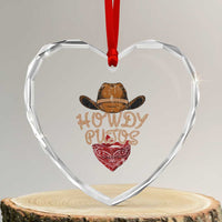 Howdy Putos Heart Crystal Glass Ornament Funny Western Country Rodeo Southern Retro Cowboy - Wonder Print Shop