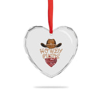 Howdy Putos Heart Crystal Glass Ornament Funny Western Country Rodeo Southern Retro Cowboy - Wonder Print Shop