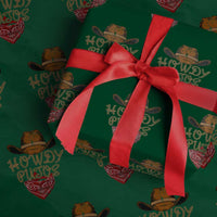 Howdy Putos Wrapping Paper Roll Funny Western Country Rodeo Southern Retro Cowboy - Wonder Print Shop