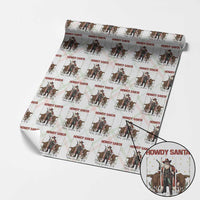 Howdy Santa Merry Christmas Y'all Wrapping Paper Roll Funny Western Bull Riding - Wonder Print Shop