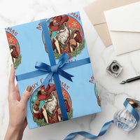 Howdy Santa Merry Christmas Y'all Wrapping Paper Roll Funny Western Holiday Gift - Wonder Print Shop