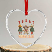 Howdy Xmas Heart Crystal Glass Ornament Cowboy Cactus Xmas Tree - Wonder Print Shop