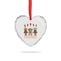 Howdy Xmas Heart Crystal Glass Ornament Cowboy Cactus Xmas Tree - Wonder Print Shop