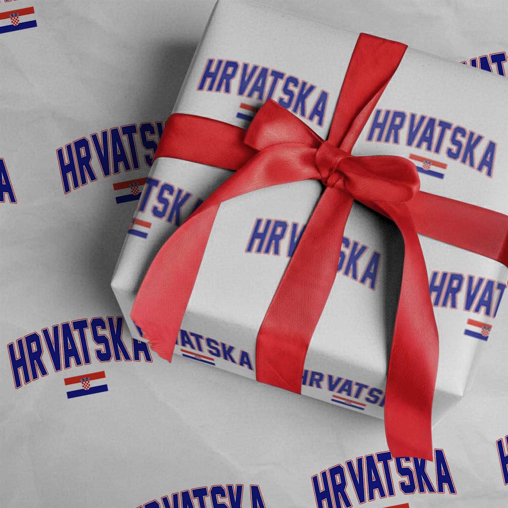 Hrvatska Flag Wrapping Paper Roll Croatia Vintage Zagreb Croatian Jersey Retro