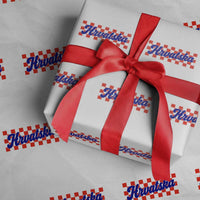 Hrvatska Wrapping Paper Roll Checkered Retro Croatia Zagreb Croatian