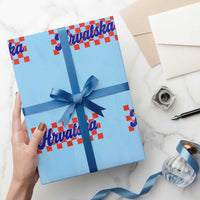 Hrvatska Wrapping Paper Roll Checkered Retro Croatia Zagreb Croatian